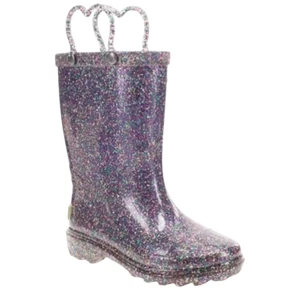 Western Chief Glitter Light Up Purple Raid Boots - Size: 7 - Picture 1 of 14