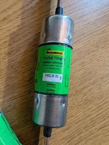 Fusible Fusetron FRS-R-70 Bussmann 70A doble elemento retardo de tiempo BUSS RK5 - Imagen 1 de 2