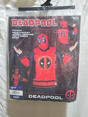 Костюм Дэдпула от Jazwares, взрослый L/XL, включает футболку и маску, новый - Изображение 1 из 4
