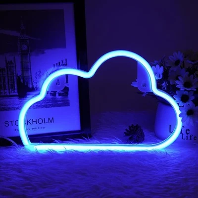 LED Cloud Neon Light Sign USB/Battery Powered Wall Decor Night Light Bed Party - image 1 of 4