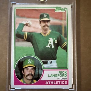 1983 Topps Baseball # 286 Rick Langford - Picture 1 of 9