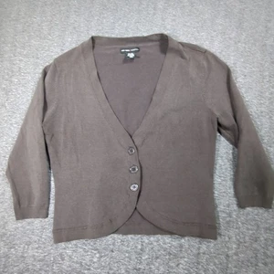 New York And Company Women's Silk Blend Charcoal Cardigan Sweater Small - Bild 1 von 8
