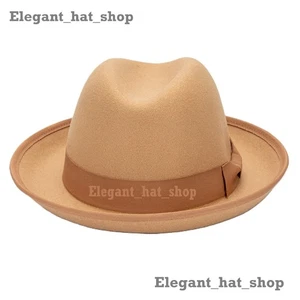 Neu Homburg Style Pate Herren Hüte 100% Wollfilz - Bild 1 von 19