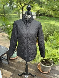Chaqueta acolchada Eddie Bauer para mujer talla grande negra aislada cremallera completa exterior - Imagen 1 de 7