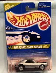 "Custom Made" 1995 Hot Wheels Treasure Hunt Series SILVER ‘67 Camaro Real Riders - Picture 1 of 13
