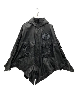 AVIREX WR LIGHT LEATHER PONCHO Black Men's One Size - Picture 1 of 7