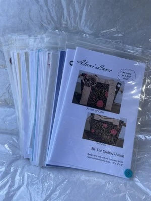 Set of 34 Unique Quilted Bag & Tote Sewing Patterns - Craft & Organizer Designs - Image 1 of 4