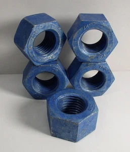 (5) 1-1/4-7 2H Heavy Hex Nut Medium Carbon Steel Lot of 5 - Picture 1 of 1