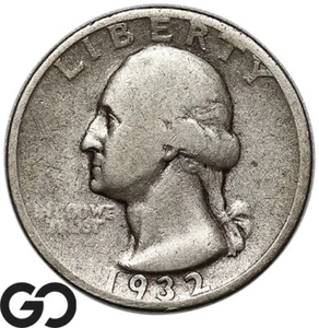 1932-D Washington Quarter, Key Date In Series - Picture 1 of 3