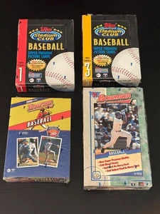 (4) 1993-1994 Baseball Sealed Wax Box lot, Bowman, Stadium Club, *SEWALL-SD* - Picture 1 of 7
