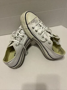 Taglia 7 - Converse Chuck Taylor All Star Lift Clean Ox bianche con - Foto 1 di 17