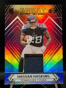 HASSAN HASKINS 2022 Illusions Great Expectations Rookie (RC) Mem #GE-HH Titans - Picture 1 of 2
