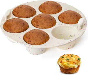 Silicone Muffin Pan for Air Fryer Oven Instant Pot, Nonstick 7 Cups Easy to Hand - Picture 1 of 12