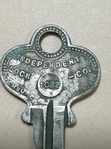 Ornate Vintage Key ILCO Independent Lock Co Fitchburg Mass 1022 - Picture 1 of 4