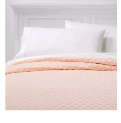 Full/Queen Jersey Quilt Blush Peach - Room Essentials - Image 1 of 4