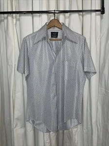 Camisa De Colección Años 60 70 Cuello Daga/Poeta Azul Mod Disco Psicodélico SS 15 Med. - Imagen 1 de 4