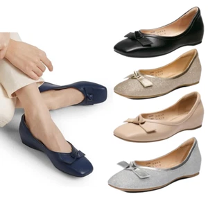 Women Slip On Ballet Flats Close Toe Comfortable Dress Flat Shoes - Picture 1 of 28