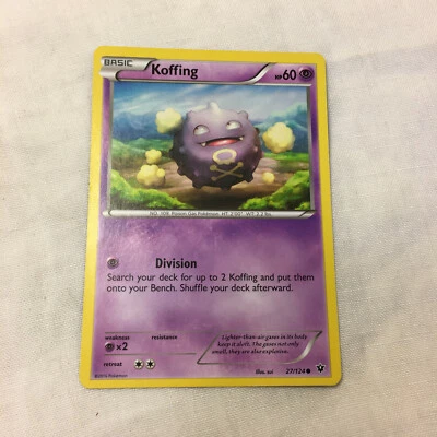 2016 Pokémon Koffing 27/124 Fates Collide Common - Image 1 of 4