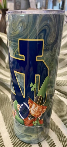 Notre Dame Fighting Irish Tumbler Travel Mug Football D14 Cover