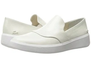 Neu authentischer $ 190 Lacoste Rochelle Lederslipper 3161 cremeweiß US Damen 9,5 Passform - Bild 1 von 6