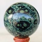326g Natural Kambaba Peacock's eye Quartz Crystal Sphere Mineral Healing Q712