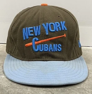 VTG New Era New York Cubans Negro League Fitted Baseball Cap 7 1/4 - Picture 1 of 18