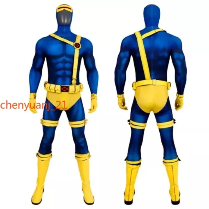 X-Men 97 Scott Summers Cyclops Disfraz Juegos con disfraces Adulto Mono con Máscara Botas Foto 1 de 4