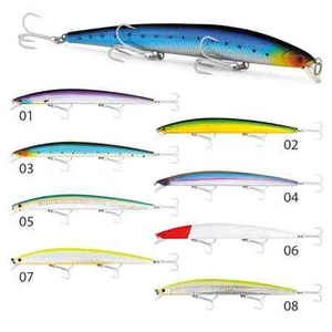 Künstlich Long Minnow 180 MM Farbe 01 Seika Tubertini Spinn Locken Seefischerei - Bild 1 von 1