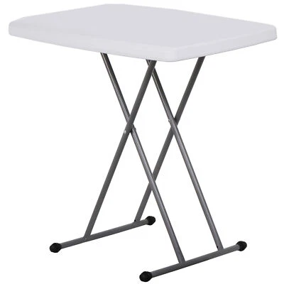 30" Plastic Party Table for Puzzles Crafting Fold in Half Camping Table Utility - Image 1 of 4