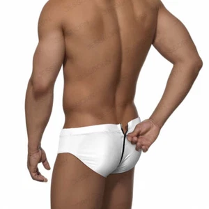 Sexy Mens Beach Bikini Swimming Briefs Low Rise Back Zipper Swimwear Swimsuits - Picture 1 of 15