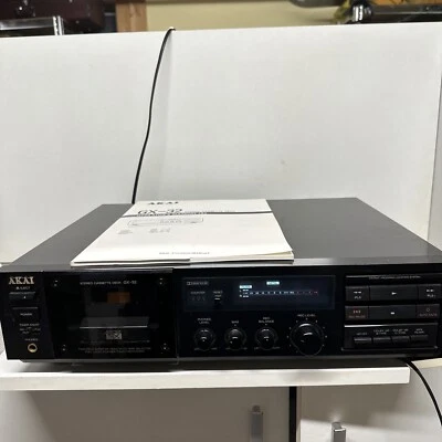 Akai GX-32 HiFi Super GX Stereo Cassette Tape Deck en negro con instrucciones - Imagen 1 de 4
