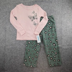 Carter's Toddler 2-Piece Cotton & Fleece Pant set Pajamas NWT Pink 3T, 4T, 5T - Picture 1 of 1