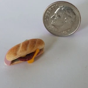 Handmade Lunchmeat Sandwich 1:12 Miniature Dollhouse Kitchen Food Mini Vintage - Picture 1 of 5