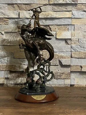 Escultura de bronce Boris Vallejo Doncella de la Lanza Serpiente (RARA) Foto 1 de 4