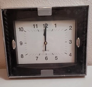NEW small battery operated Wall Clock Easy To Read. Quartz Movement. Dark Brown - Picture 1 of 2