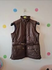Tayberry Brown Wax Look Gilet Body Warmer Size Small