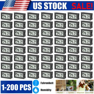 Digital LCD Indoor Outdoor Thermometer Hygrometer Temperature Humidity Meter Lot - Image 1 of 4