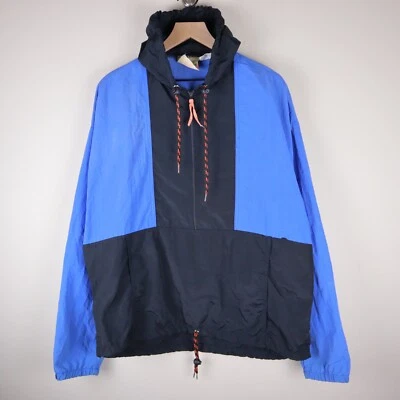 Vintage 90s Ocean Equipment Half Zip Hooded Surf Windbreaker L/XL - Image 1 of 4