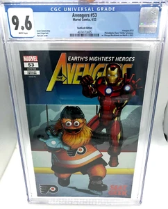 CGC 9.6 Marvel Avengers Variant #53 Gritty Iron Man Phila Flyers Comic Seat Geek - Picture 1 of 10