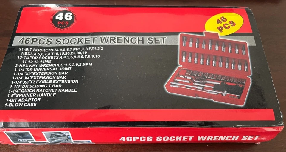 Socket Set - 1/4" Drive - 46 Piece Set - Light Duty - New in Box - Image 1 of 1