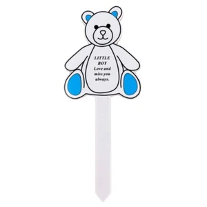 Little Boy Memorial Baby Child Remembrance Verse Grave Ground Stake Plaque - Picture 1 of 1