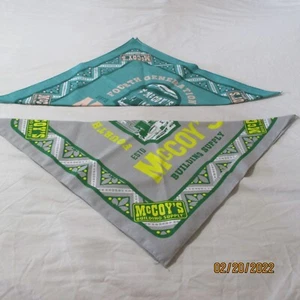 New LOT OF 2 SCARVES GREEN Gray Scarf 21" X 21" in Size Bandana UNISEX Scarves - Picture 1 of 6