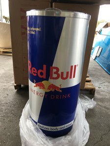 red bull can shaped fridge