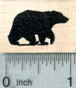 Estampilla de goma de oso, silueta pequeña A32725 WM - Imagen 1 de 1