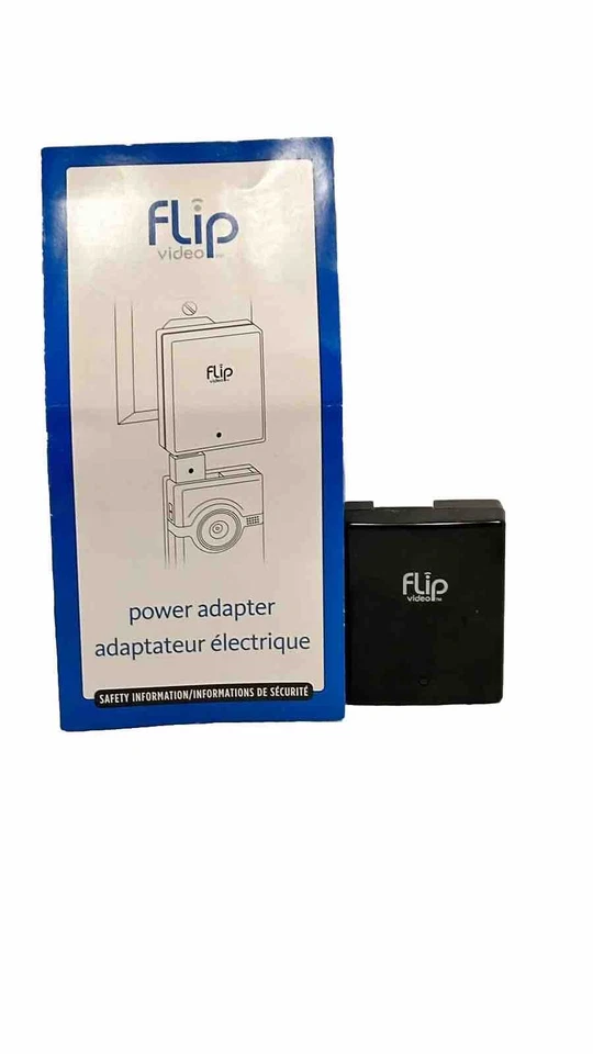 Adaptador de corriente de video abatible cargador de videocámara negro usado sin probar Foto 1 de 4