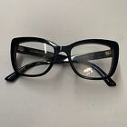 Dolce Gabbana Women Glasses Black Floral Eyeglasses Frames Cat Eye Square *