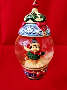 Kirkland Signature Christmas Glass Water/Snow Globe Ornament Penguin 5” - Picture 1 of 7