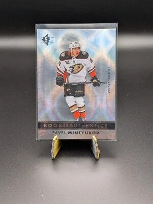 2023-24 Upper Deck SP Pavel Mintyukov #124 Rookie Authentics Patterned Foilboard - Image 1 of 2
