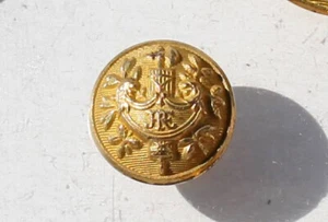 RARE BOUTON UNIFORME MILITAIRE BLASON INITIALE "RF" + FAISCEAU DU LICTEUR D:12mm - Picture 1 of 1