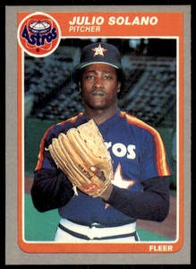 1985 Fleer Julio Solano 100 Baseballl Cards #363